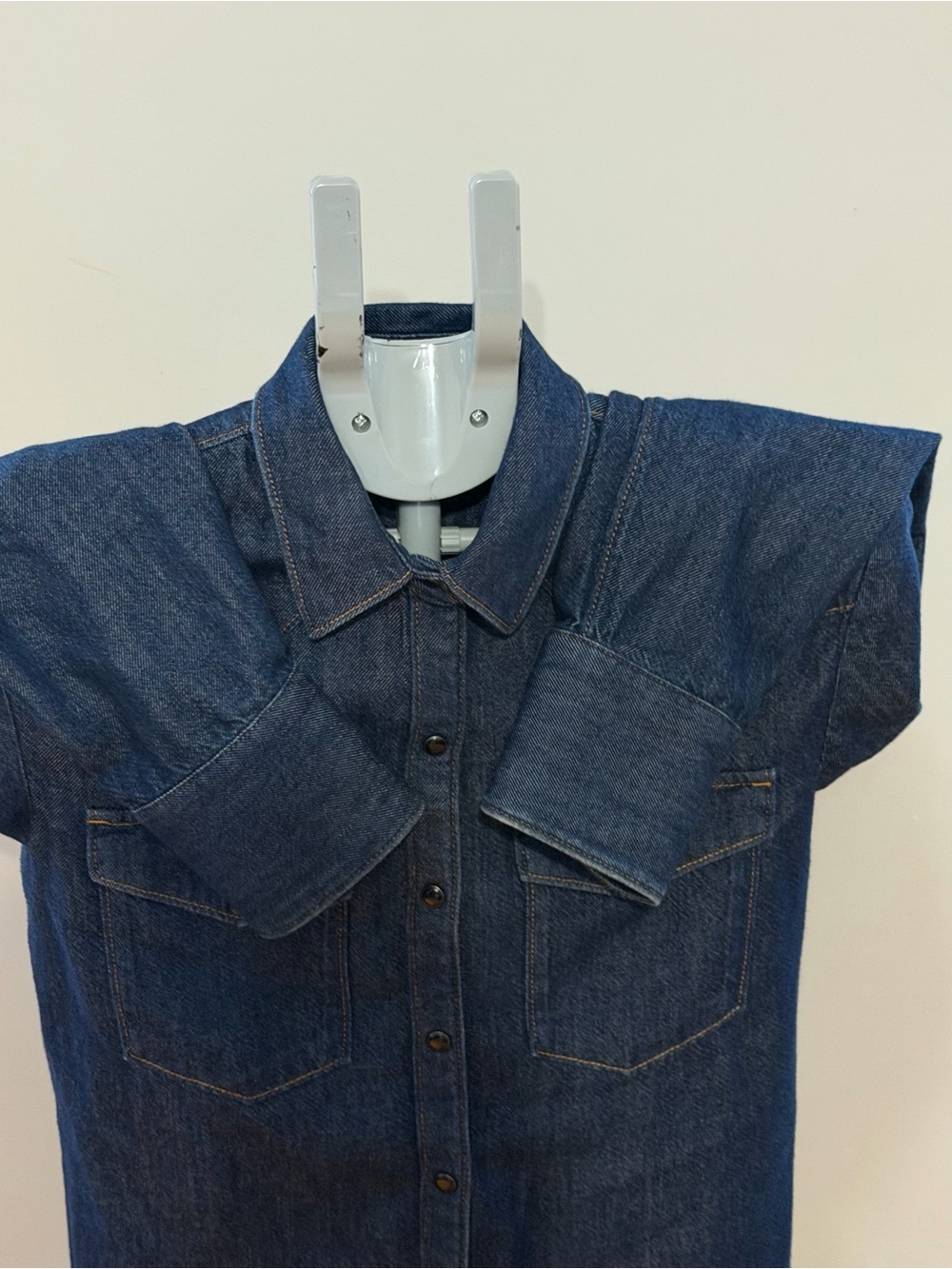 Rag & Bone Women’s Blue Denim Western Snap Shirt Size M Excellent Condition - Picture 11 of 13